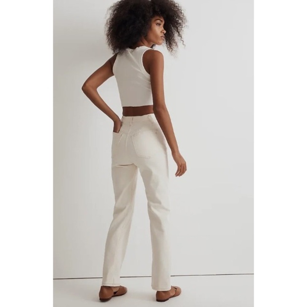 Madewell '90s Straight Leg‎ Jeans Womens Size 33T Off White Denim Pants - Picture 2 of 10